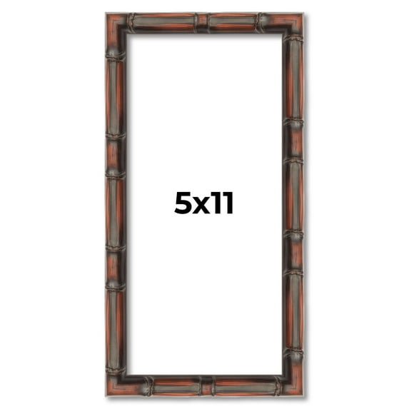 5x11 IN Brown Bamboo (Bonea) Real Wood Picture Frame Width 0.75 Inches | Interior Depth 0.5 Inches
