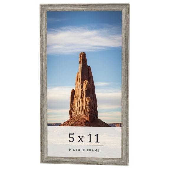 5x11 IN Frame Grey Solid Wood Picture Frame Width 1 Inches | Interior Frame Depth 0.5 Inches |