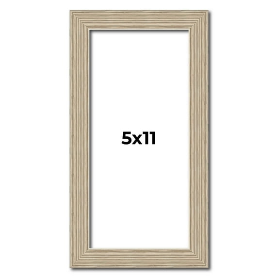 5x11 IN Frame Grey Solid Wood Picture Frame Width 1 Inches | Interior Frame Depth 0.5 Inches |