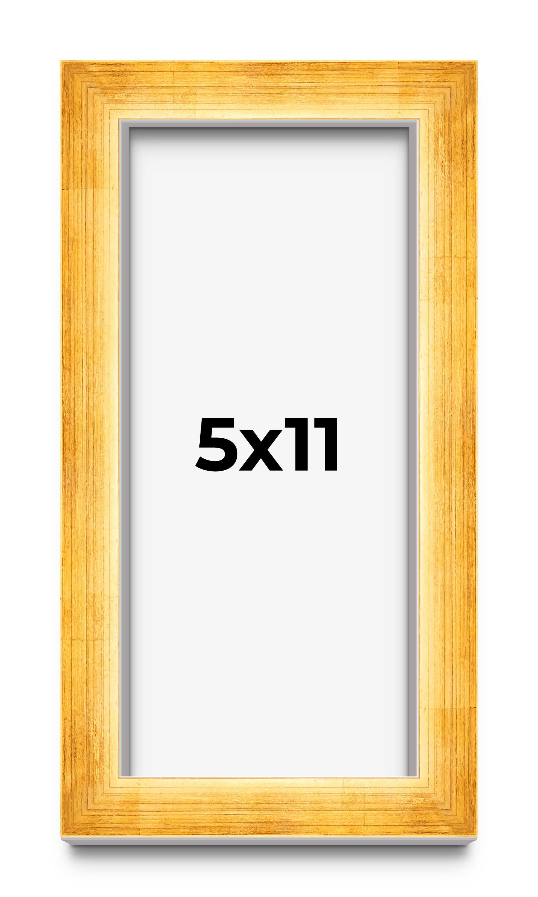 5x11 IN Shadow Box Frame Gold | 1.625 Inches Deep Real Wood Traditional ...