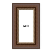5x11 In Copper and Brown Real Wood Picture Frame Width 2 inches | Interior Frame Depth 0.5 inches |