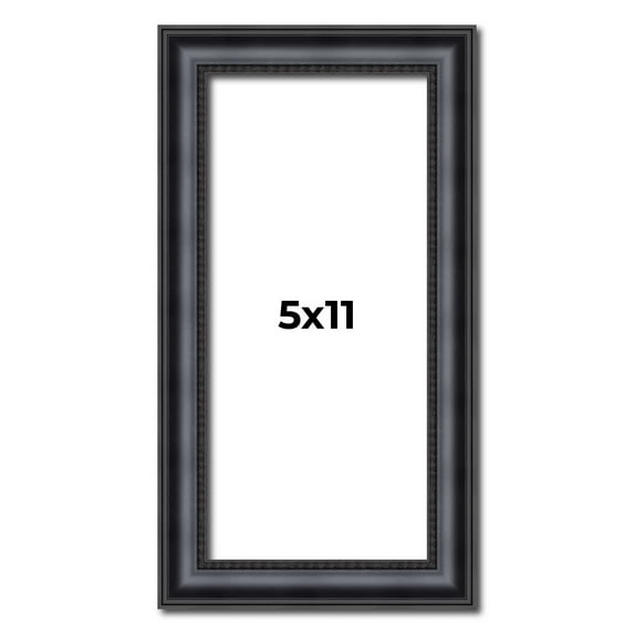 5x11 In Frame Black Real Wood Picture Frame Width 1.25 inches | Interior Frame Depth 0.5 inches |