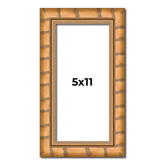 5x11 In Frame Gold Real Wood Picture Frame Width 1.5 inches | Interior Frame Depth 0.5 inches |