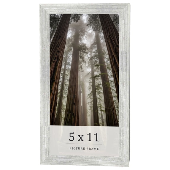 5x11 In Frame White Real Wood Picture Frame Width 1.5 inches | Interior Frame Depth 0.5 inches |