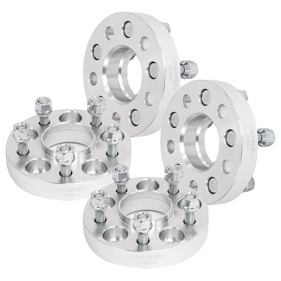 5x110 Hubcentric Wheel Spacers 1 inch Thick Hub Bore 65.1mm with 12x1.5 Studs Wheel Spacers Fit for G6 2005-2010 for Catera 1997-2001 - Silver 5 Lug Wheel Spacers 4Pcs