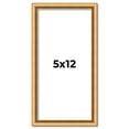 thumbnail image 1 of 5x12 Frame Beaded Gold Solid Wood Picture Frame | 0.75 Inches Moulding Width | Liscio Oro, 1 of 8