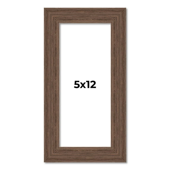 5x12 Frame Brown Distressed Barnwood Picture Frame | Rustic Farmhouse Photo Frame Includes UV