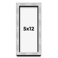 thumbnail image 1 of 5x12 Frame Brushed Silver Solid Wood Picture Frame | 0.75 Inch Moulding Width | Rabbet Depth 0.75, 1 of 5