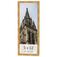 thumbnail image 1 of 5x12 Frame Gold Bamboo Solid Wood Picture Frame | 1 Inch Moulding Width | Interior Frame Depth 0.75, 1 of 8
