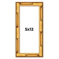 thumbnail image 1 of 5x12 Frame Gold Bamboo Solid Wood Picture Frame | 1 Inch Moulding Width | Interior Frame Depth 0.75, 1 of 8