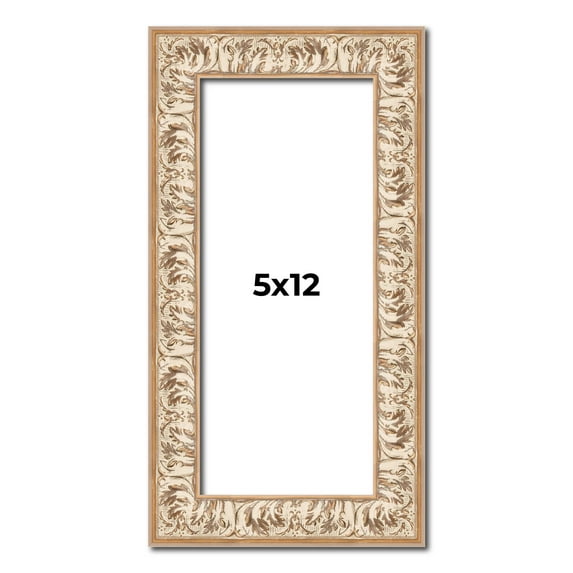5x12 In Frame White Real Wood Picture Frame Width 1.5 inches | Interior Frame Depth 0.5 inches |