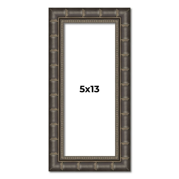 5x13 Frame Black Bamboo Solid Wood Picture Frame Width 1.5 Inches | Interior Frame Depth 0.5 Inches
