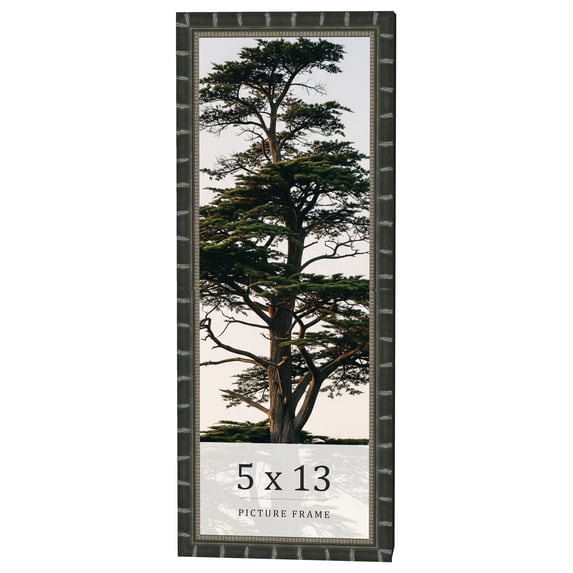 5x13 Frame Black Bamboo Solid Wood Picture Frame Width 1.5 Inches | Interior Frame Depth 0.5 Inches