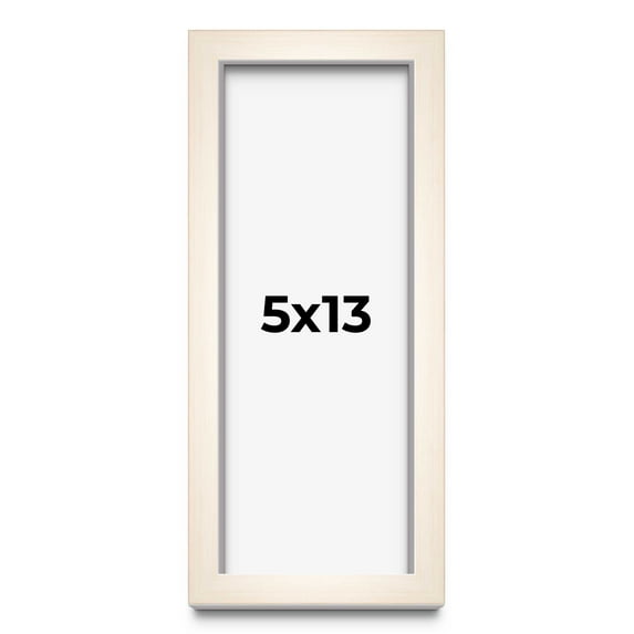 5x13 Frame White Wheat Solid Wood Picture Frame | Moulding Width 0.75 Inches | Interior Depth 0.5