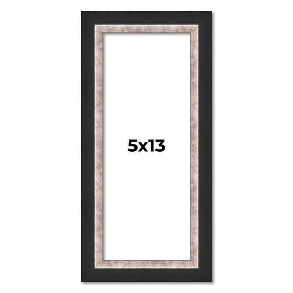 5x13 IN Frame Silver Real Wood Picture Frame Width 1.25 Inches | Interior Frame Depth 0.75 Inches |