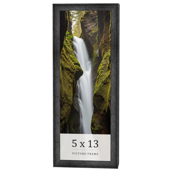 5x13 In Frame Black Real Wood Picture Frame Width 1.5 inches | Interior Frame Depth 0.5 inches |