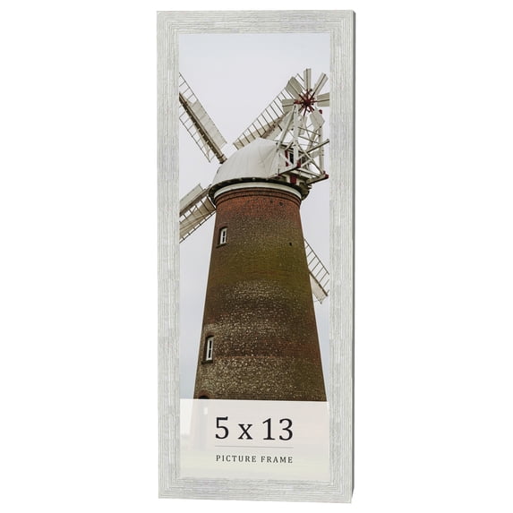 5x13 In Frame White Real Wood Picture Frame Width 1.5 inches | Interior Frame Depth 0.5 inches |