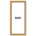 thumbnail image 1 of 5x14 Frame Beaded Gold Solid Wood Picture Frame | 0.75 Inches Moulding Width | Liscio Oro, 1 of 8