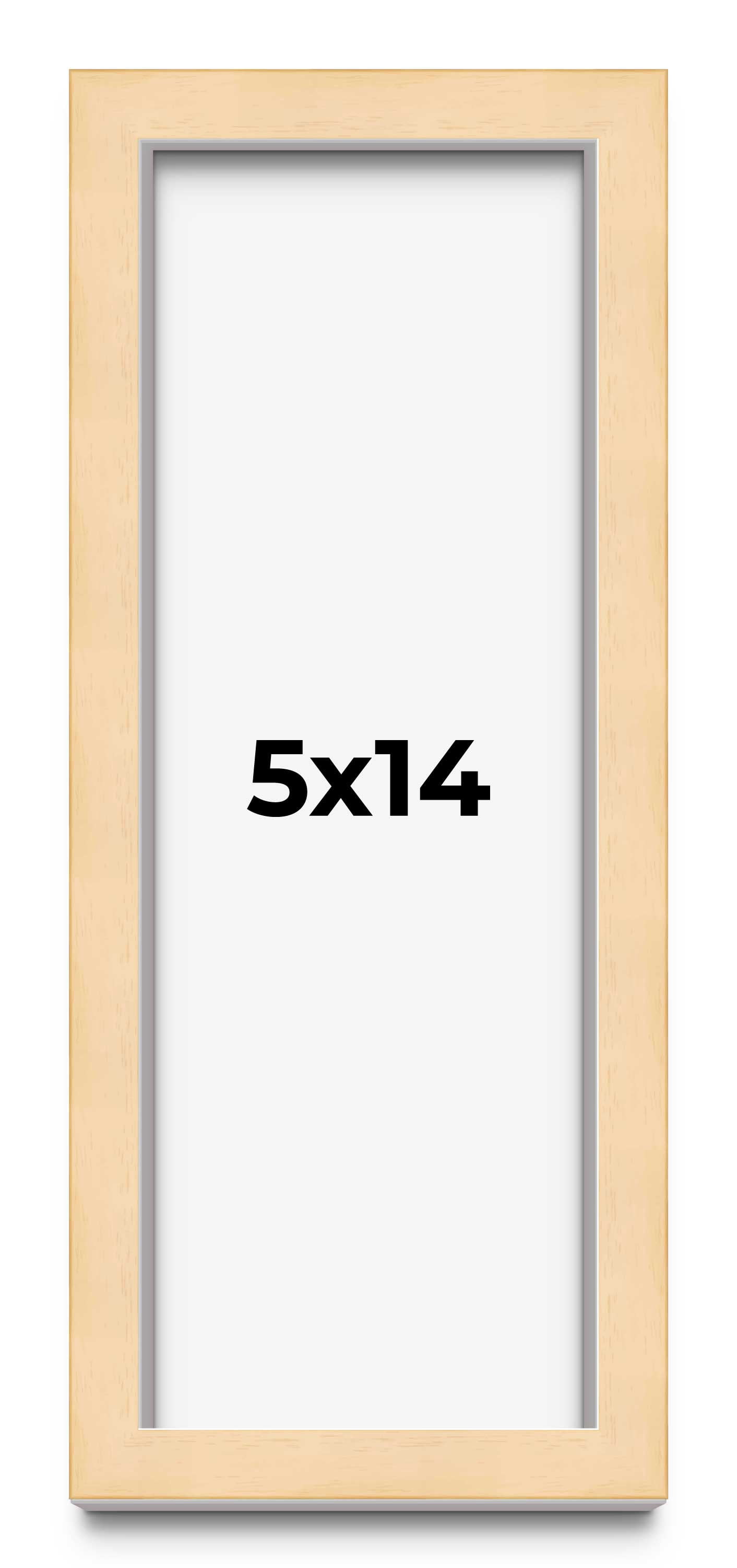 5x14 In Frame Beige Real Wood Picture Frame Width 0.75 inches ...