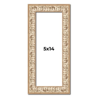 5x14 In Frame White Real Wood Picture Frame Width 1.5 inches | Interior Frame Depth 0.5 inches |