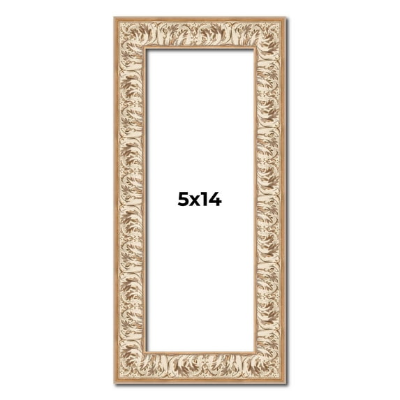 5x14 In Frame White Real Wood Picture Frame Width 1.5 inches | Interior Frame Depth 0.5 inches |