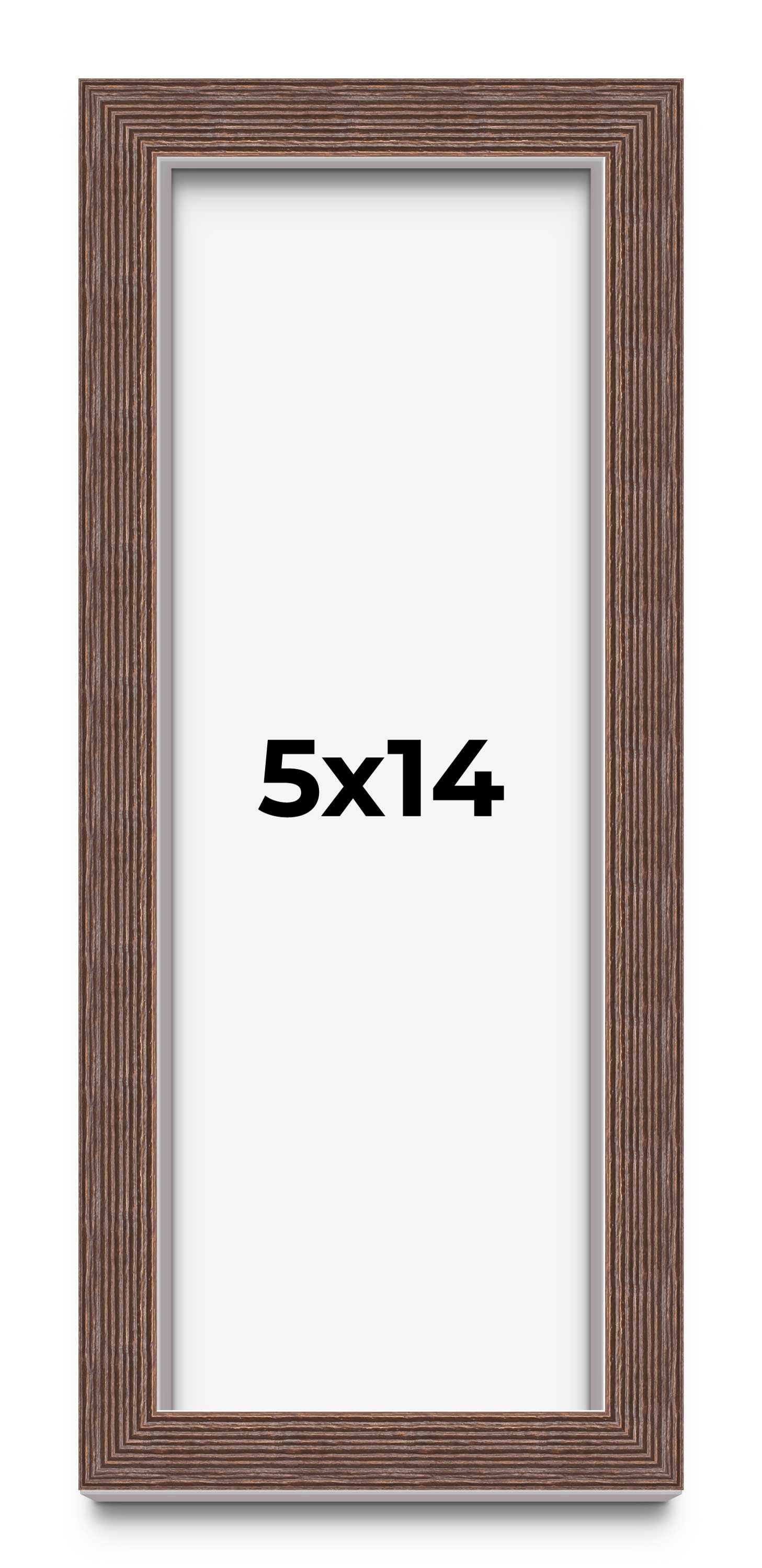 5x14 In Shadow Box Frame Brown | 1.125 inches Deep Real Wood Rustic ...