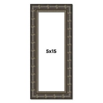 5x15 Frame Black Bamboo Solid Wood Picture Frame Width 1.5 Inches | Interior Frame Depth 0.5 Inches