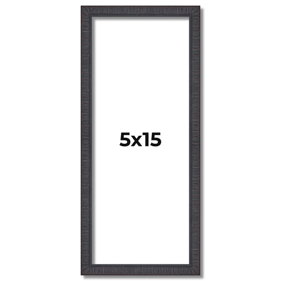 5x15 Frame Brown Picture Frame - Complete Modern Photo Frame Includes UV Acrylic Shatter Guard