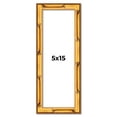 thumbnail image 1 of 5x15 Frame Gold Bamboo Solid Wood Picture Frame | 0.75 Inch Moulding Width | Interior Frame Depth, 1 of 8