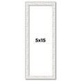 thumbnail image 1 of 5x15 Frame White Scuffed Rustic Solid Wood Picture Frame | 0.75 Inch Moulding Width| Includes UV, 1 of 8