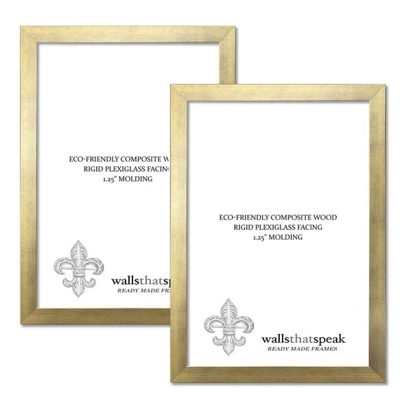 5x15 Gold Picture Frame for Puzzles Posters Photos or Artwork (2-Pack)