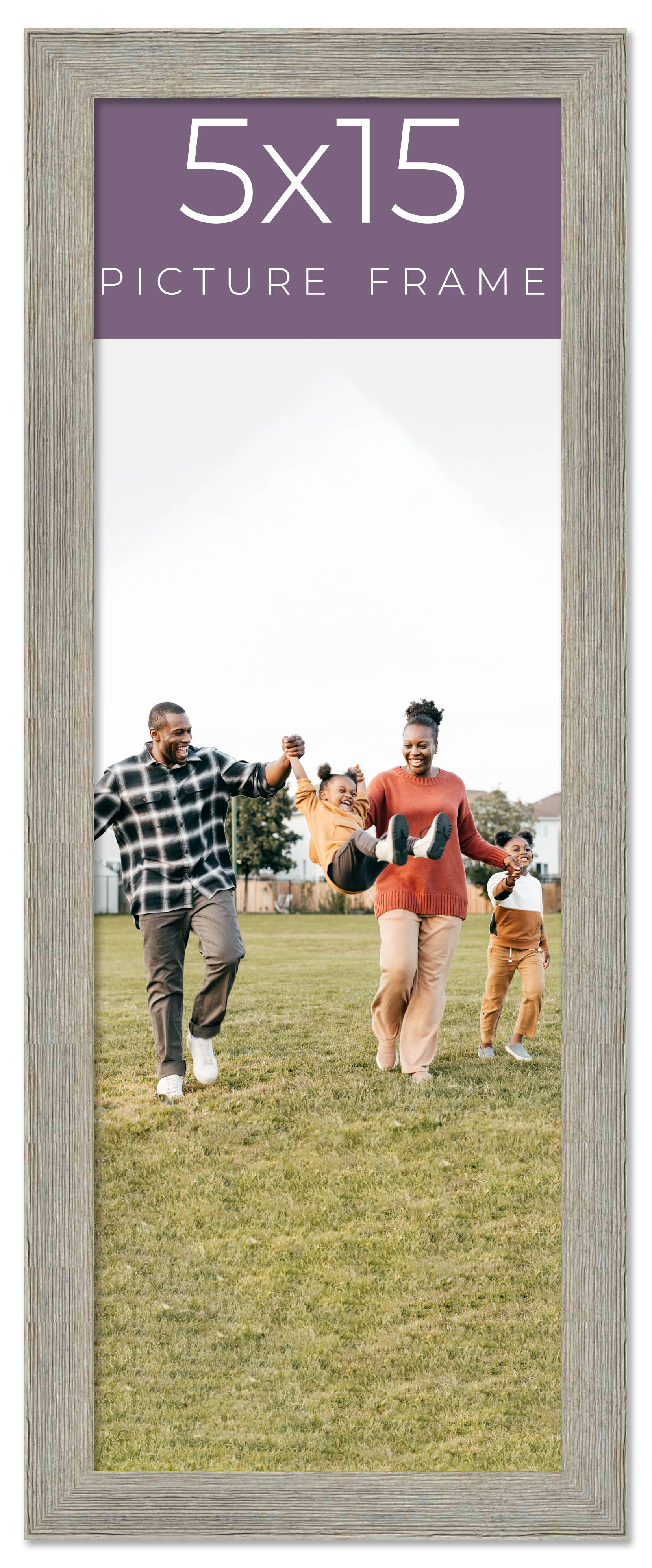 5x15 IN Frame Grey Real Wood Picture Frame Width 1.5 Inches | Interior ...