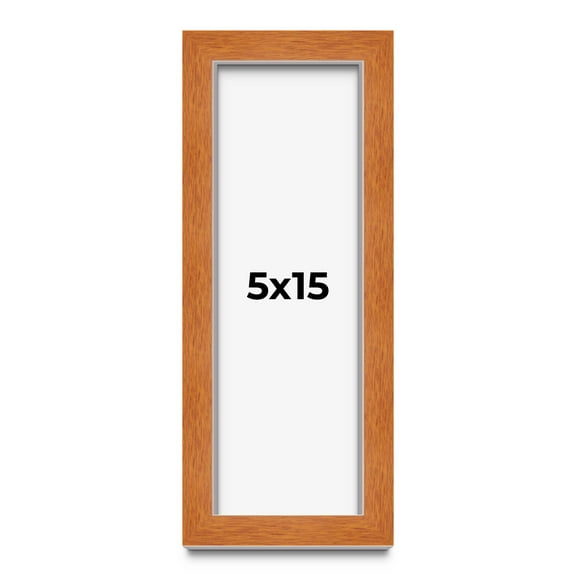 5x15 IN Shadow Box Frame Brown | 0.875 Inches Deep Real Wood Contemporary Shadowbox Display Frame |