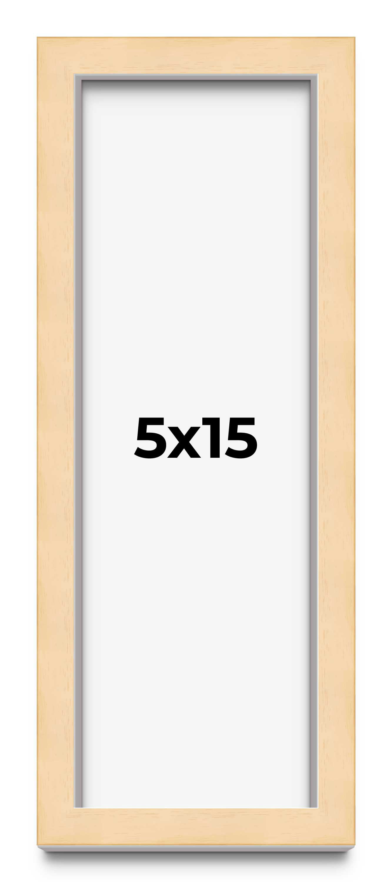 5x15 In Frame Beige Real Wood Picture Frame Width 0.75 inches ...