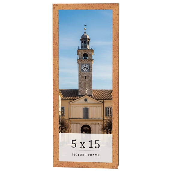 5x15 In Frame Beige Real Wood Picture Frame Width 1.25 inches | Interior Frame Depth 0.5 inches |