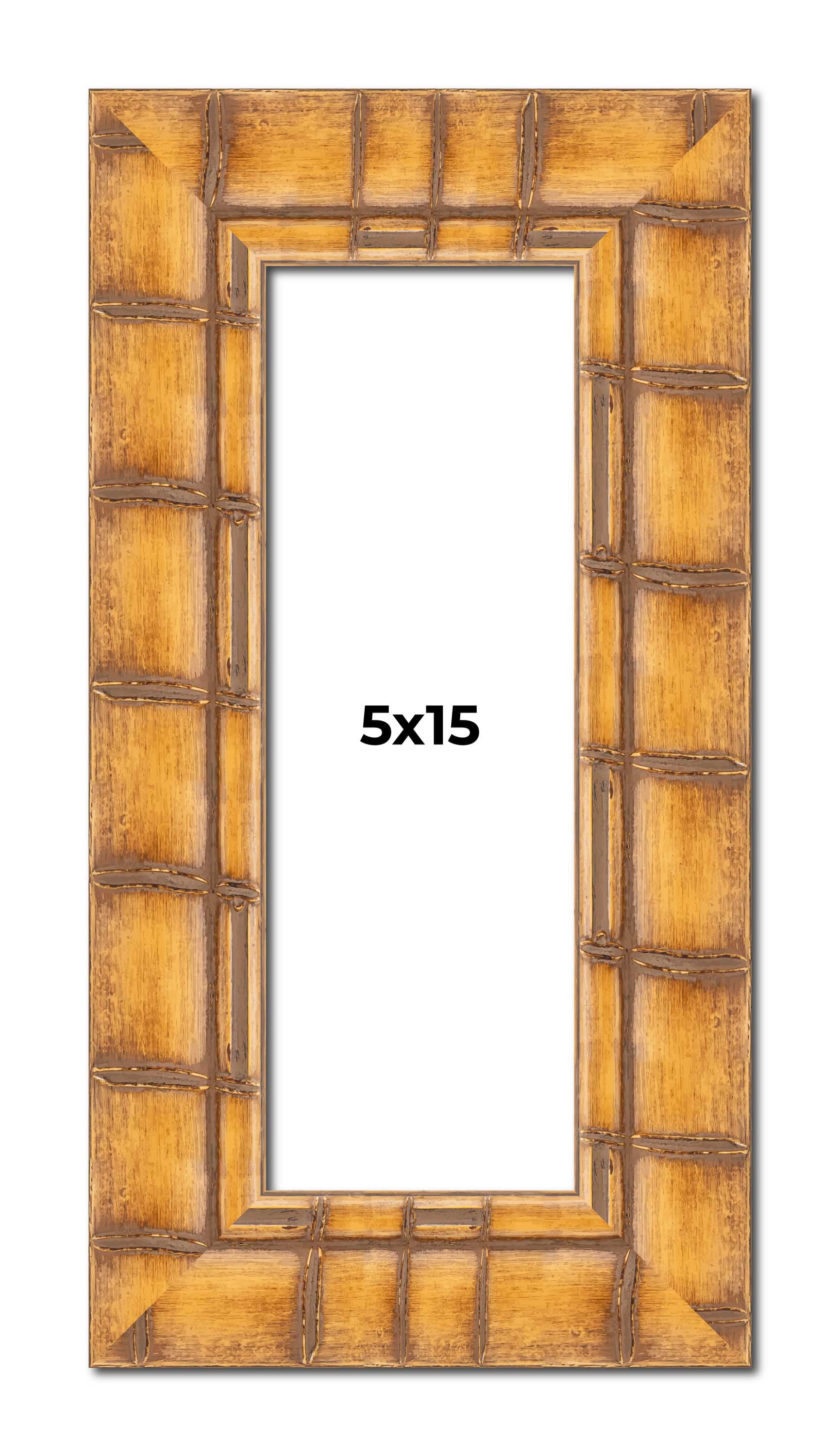 5x15 In Frame Beige Real Wood Picture Frame Width 3 inches | Interior ...
