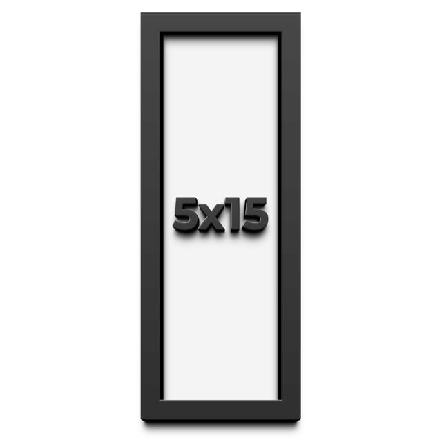 5x15 In Shadow Box Frame Black | 1 inches Deep Real Wood Contemporary ...
