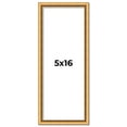 thumbnail image 1 of 5x16 Frame Beaded Gold Solid Wood Picture Frame | 0.75 Inches Moulding Width | Liscio Oro, 1 of 8