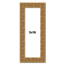 5x16 Frame Black and Gold Distressed Solid Wood Sonoma Picture Frame | 1.625 Inch Moulding Width |