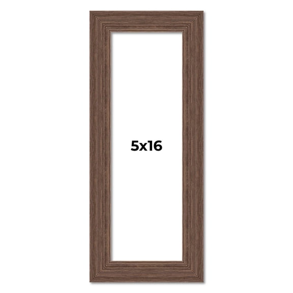 5x16 Frame Brown Distressed Barnwood Picture Frame | Rustic Farmhouse Photo Frame Includes UV