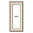 thumbnail image 1 of 5x16 Frame Gold Silver Plein Aire 2" Inch Wide Moulding Solid Wood Picture Frame | Modena, 1 of 8
