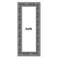 thumbnail image 1 of 5x16 Frame Silver Black Rustic Sonoma Solid Wood Picture Frame | 1.5 Inch Moulding Width | Complete, 1 of 8