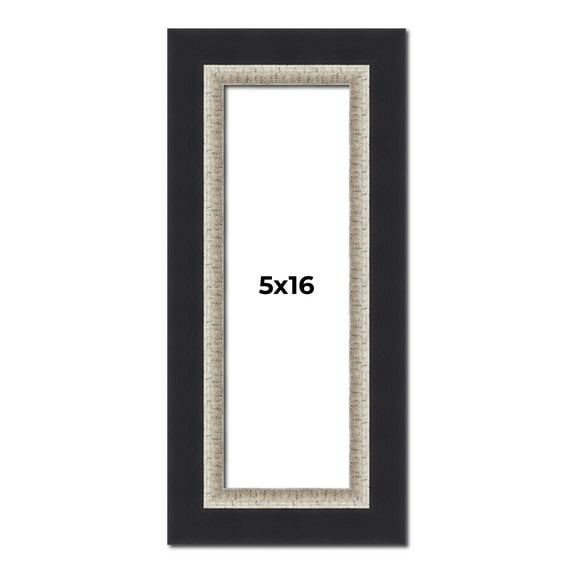5x16 IN Frame Black Real Wood Picture Frame Width 2.25 Inches | Interior Frame Depth 0.5 Inches |