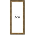 thumbnail image 1 of 5x16 IN Frame Gold Kingsley Distressed Solid Wood Picture Frame Width 0.75 Inches | Interior Frame, 1 of 8