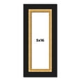 thumbnail image 1 of 5x16 IN Frame Gold Real Wood Picture Frame Width 2.25 Inches | Interior Frame Depth 0.5 Inches |, 1 of 8