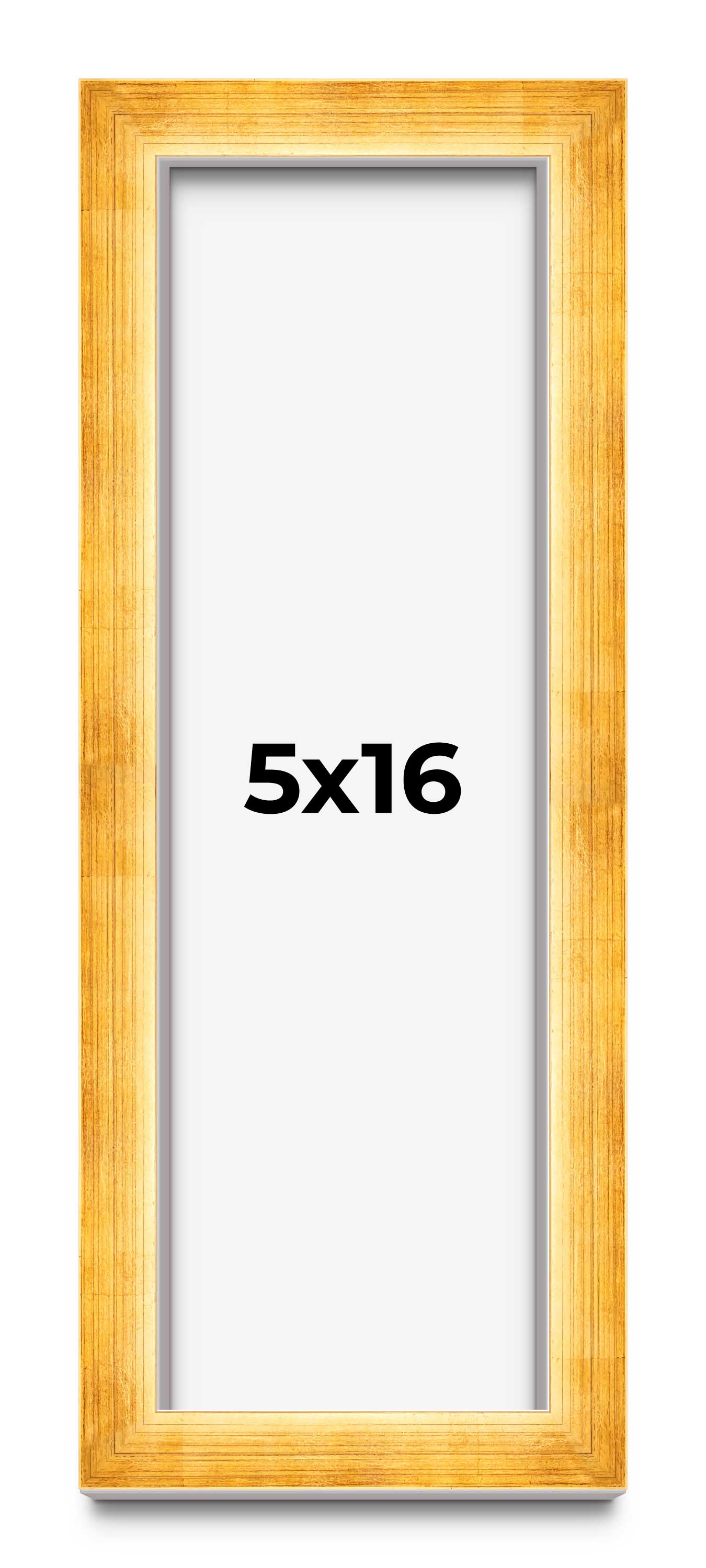 5x16 IN Shadow Box Frame Gold | 1.625 Inches Deep Real Wood Traditional ...