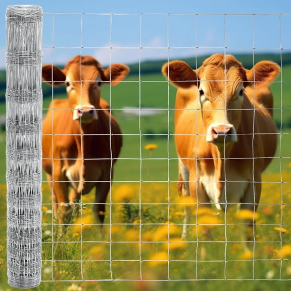5x164 ft Advanced Weave Farm Enclosures Long-Lasting and Secure Galvanized Farm Fence for Livestock and Garden Protection