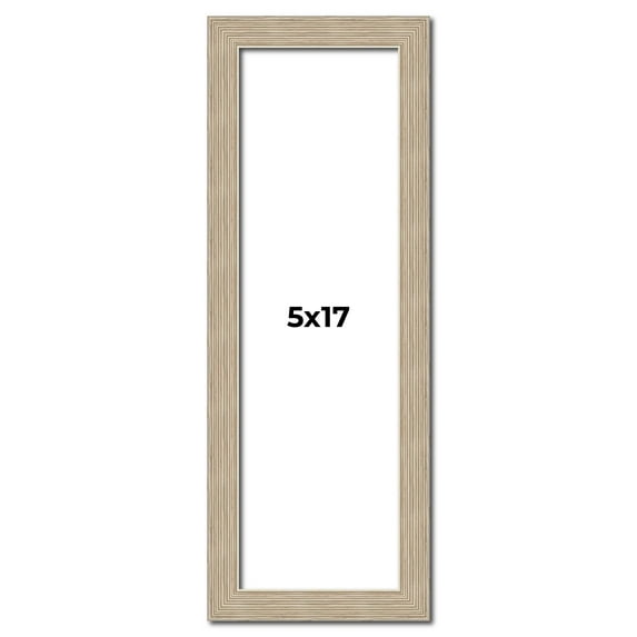 5x17 IN Frame Grey Solid Wood Picture Frame Width 1 Inches | Interior Frame Depth 0.5 Inches |