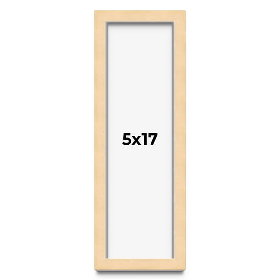 5x17 IN Shadow Box Frame Brown | 0.875 Inches Deep Real Wood Contemporary Shadowbox Display Frame |