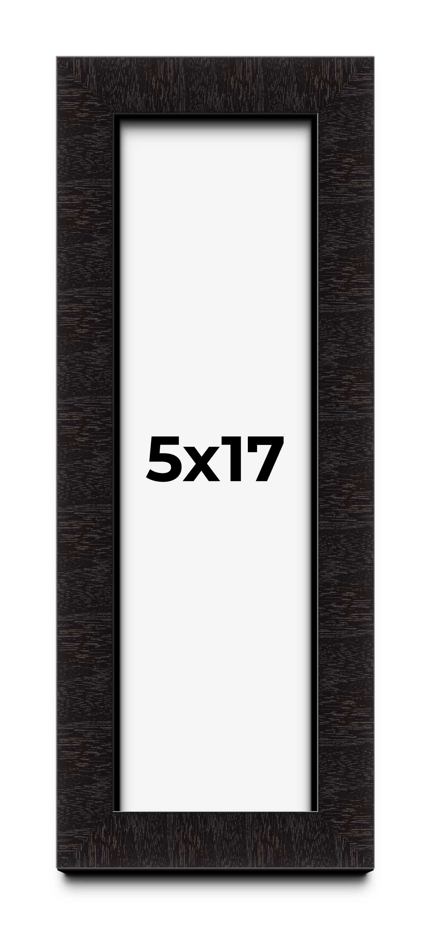 5x17 Shadow Box Black Solid Wood Display Picture Frame | 1 Inch Rabbet ...